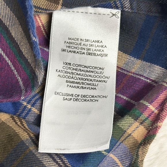 Polo Ralph Lauren Classic Fit Multicolor Plaid Button Up Size Medium - Picture 8 of 10